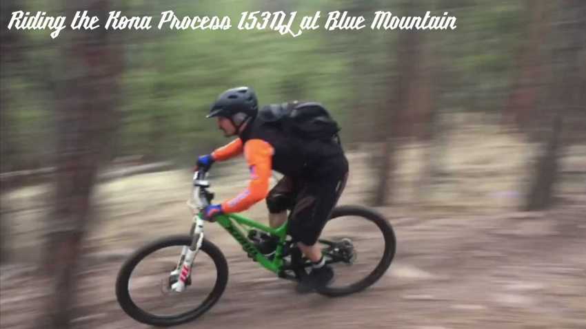 Riding the Kona Process 153DL at Blue Mountain
